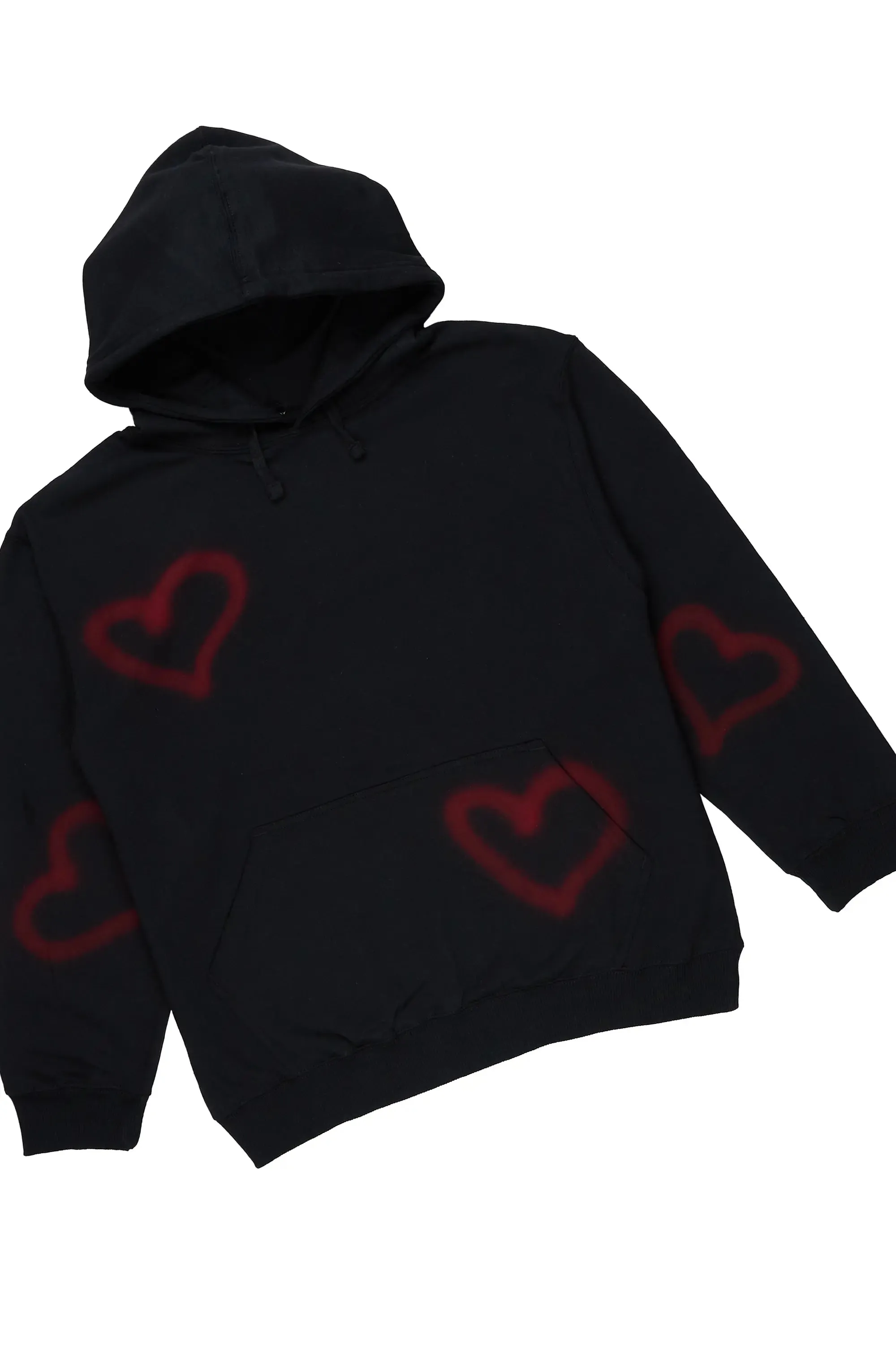 Apollo Black Hoodie Stacked Flare Track Set