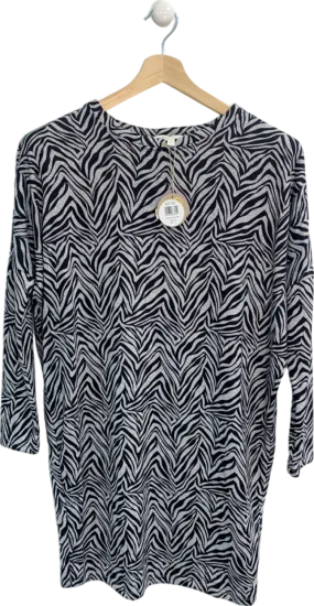 Apricot Grey Zebra Cocoon Dress UK 10