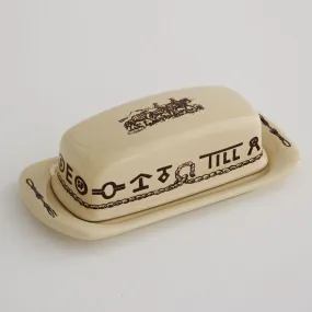 At The Ranch Western Butter  Dish