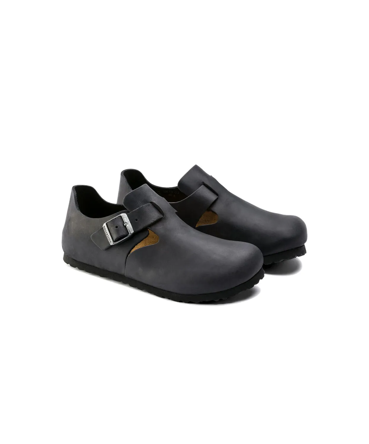 Birkenstock London Oiled Leather Black Shoes