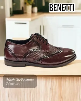 Boys BURGUNDY Laced Shoe - GEORGE