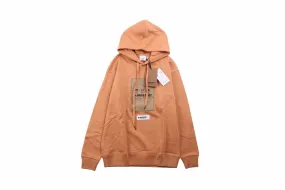 Burberry Brown Hoodie with Logo Patch