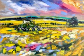 canola harvest - art print