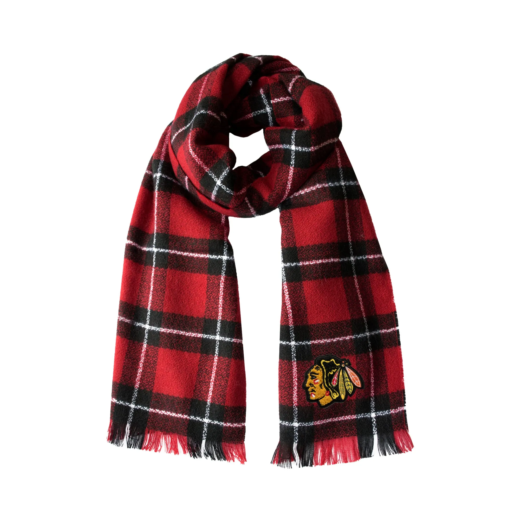 Chicago Blackhawks Plaid Blanket Scarf