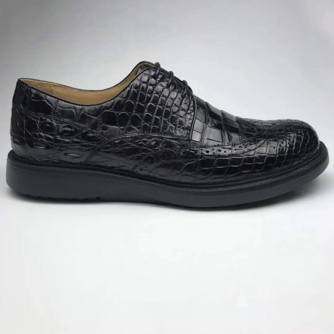 Crocodile Shoes Men's  Crocodile Leather Snakers And Slip On Brogue Front Shoes