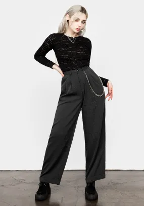 DANDY STRIPED TROUSERS WITH CHAIN