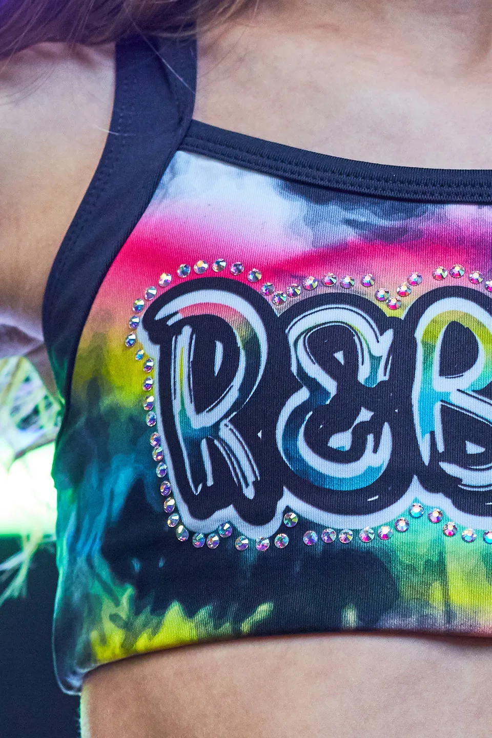 Devyn Sports Bra in Tie Dye Crush