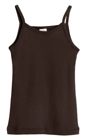 Girls Soft Cotton Camisole | Chocolate