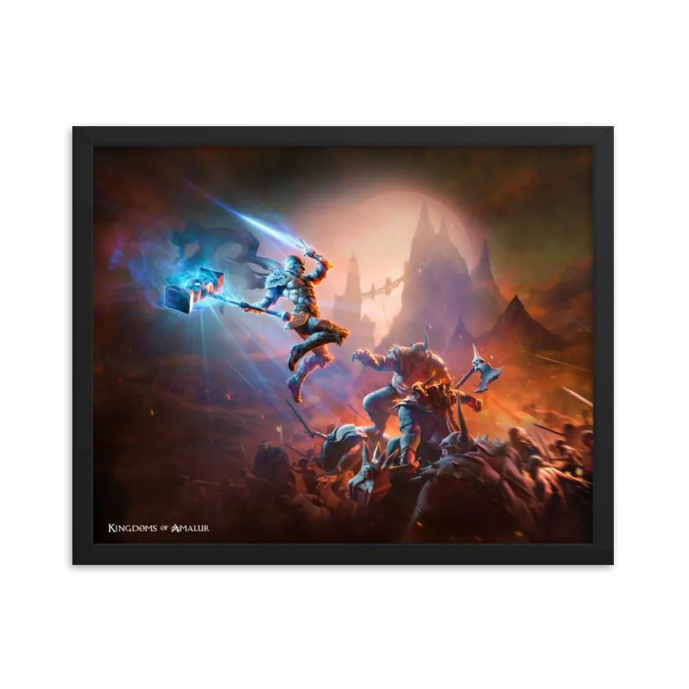 Kingdoms of Amalur Jumping Warrior Poster