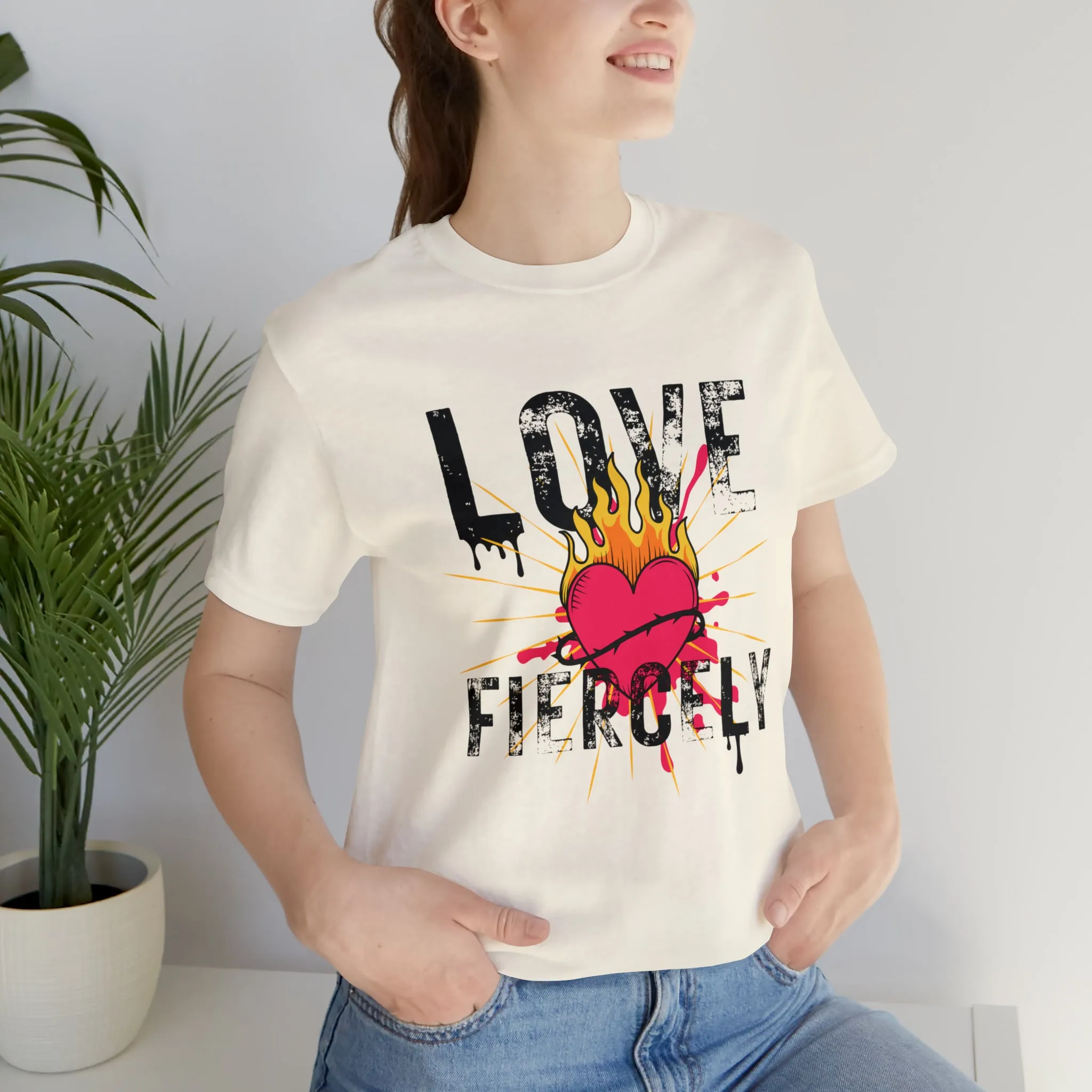 Love Fiercely Unisex Jersey Short Sleeve Tee