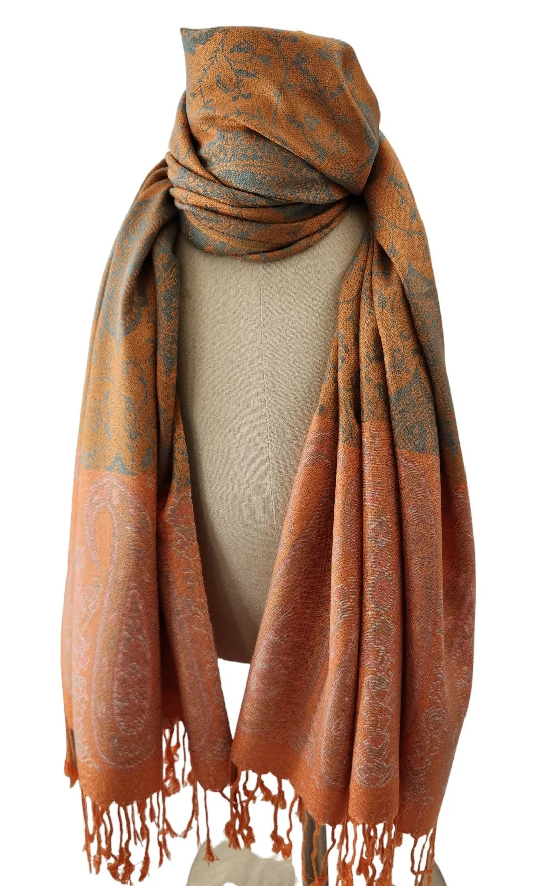 Luxurious Women's Scarf, Oversized Wrap, Silky & Colorful, Lightweight, Jacquard Design