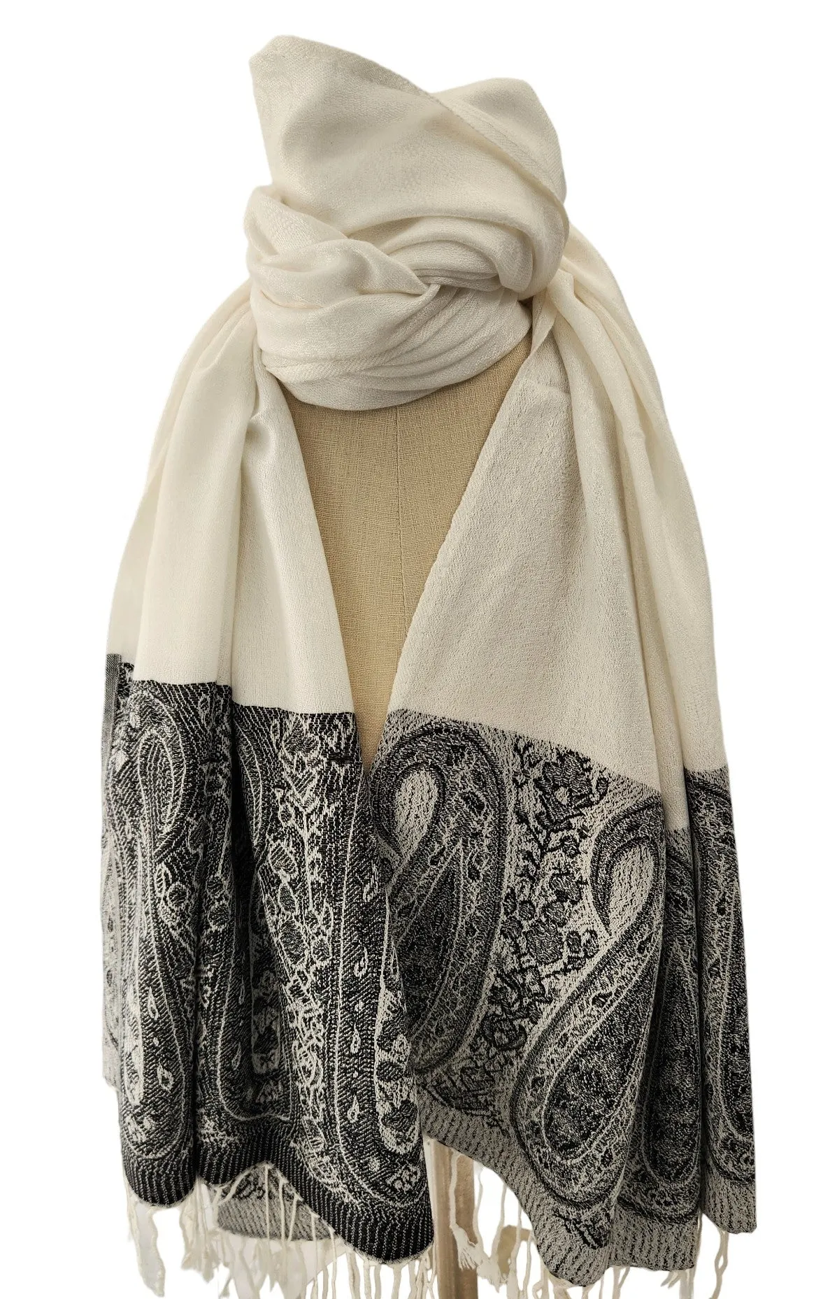 Luxurious Women's Scarf, Oversized Wrap, Silky & Colorful, Lightweight, Jacquard Design