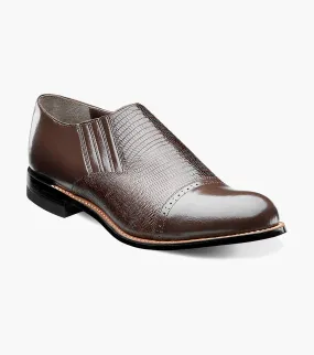 Madison Cap Toe Slip On-Brown | STACY ADAMS