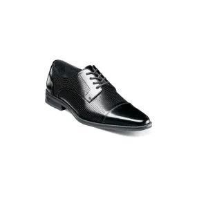 Men's Stacy Adams Kepler Cap Toe Oxford  Dress Shoes Leather Black 20204-001