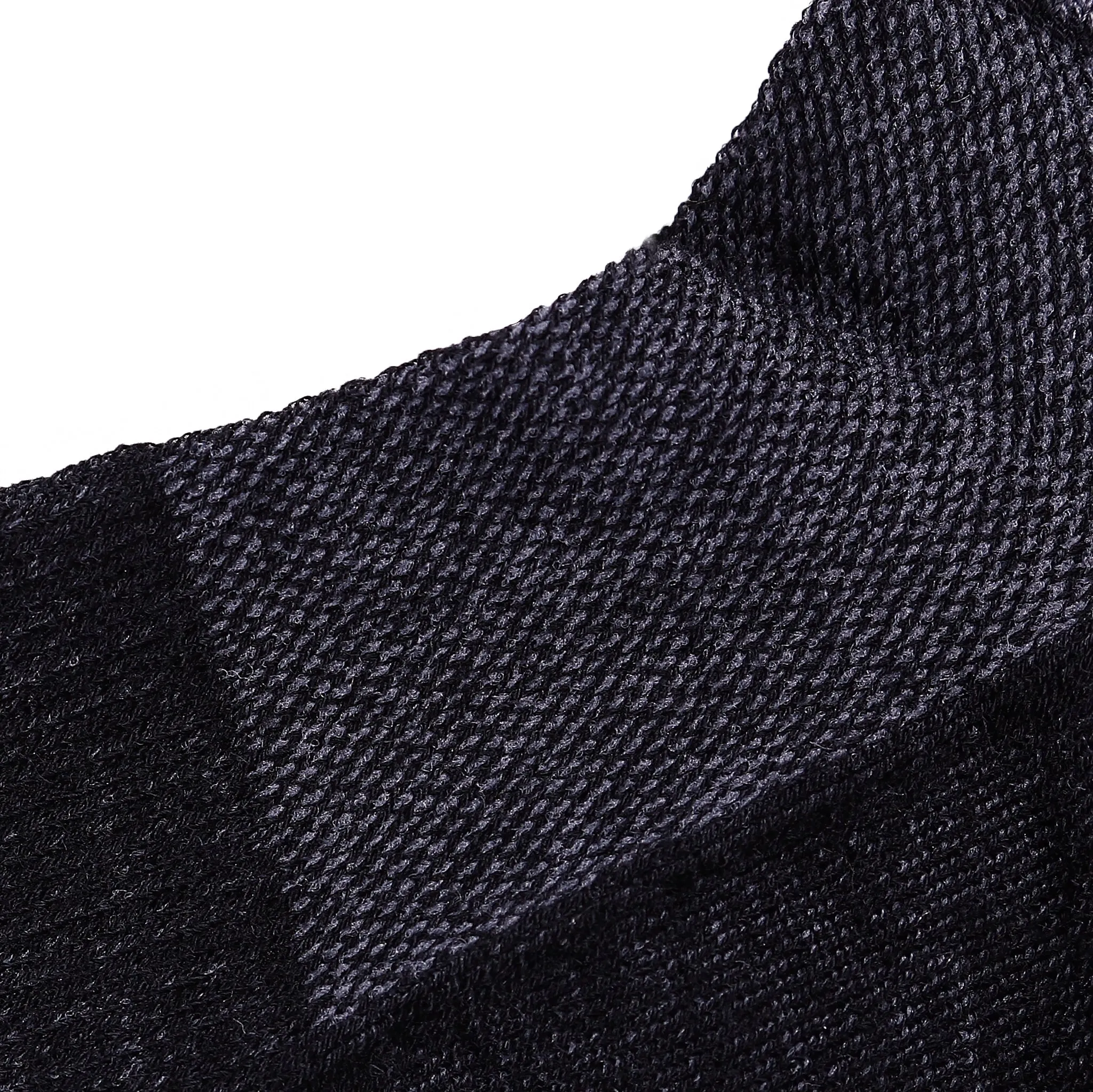 Merino Wool Crew Sock in Black