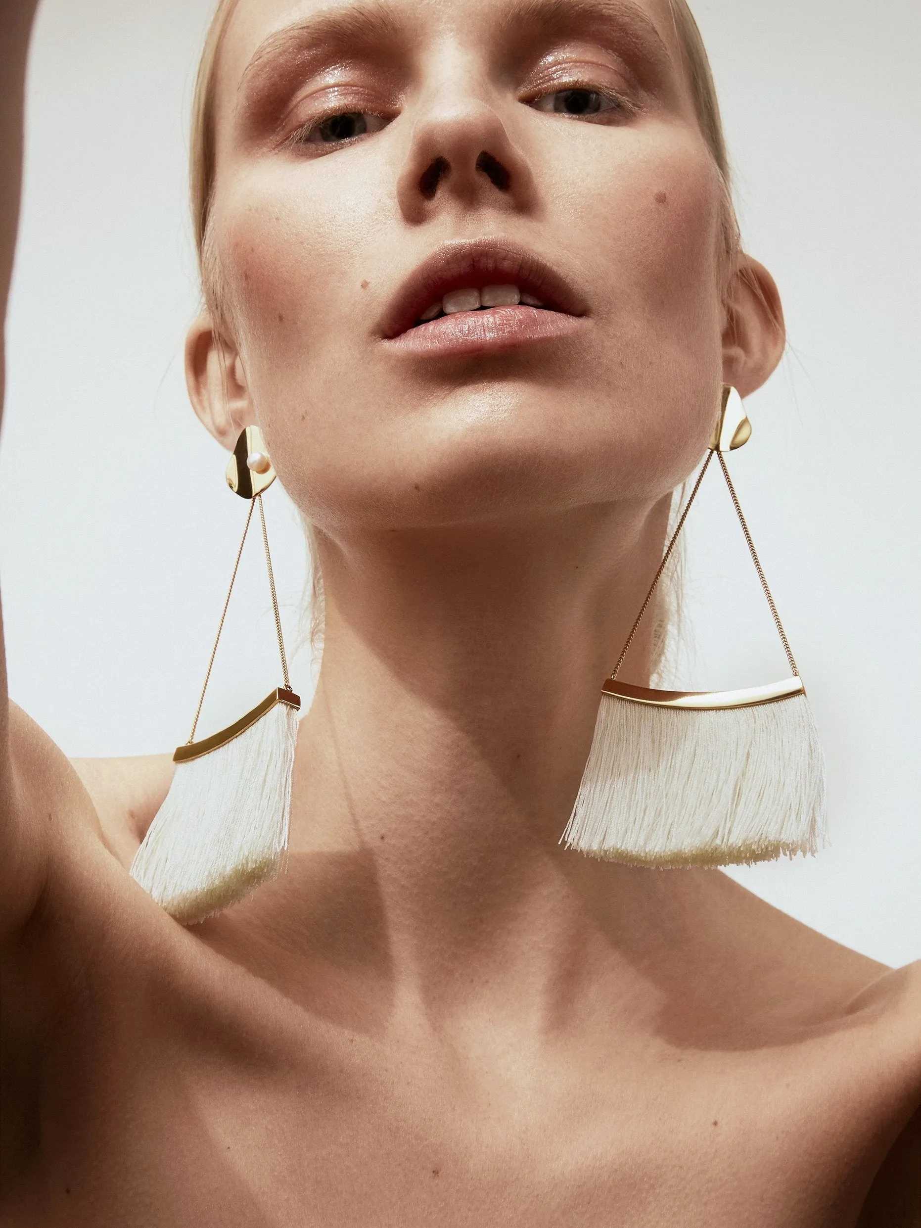 Pearled Fringe Earrings