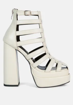 Rielle High Platform Cage Boot Sandals