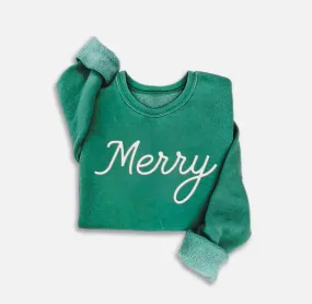 The Holiday Green Merry Sweatshirt