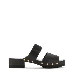 Vendôme Carmen black calfskin leather clogs