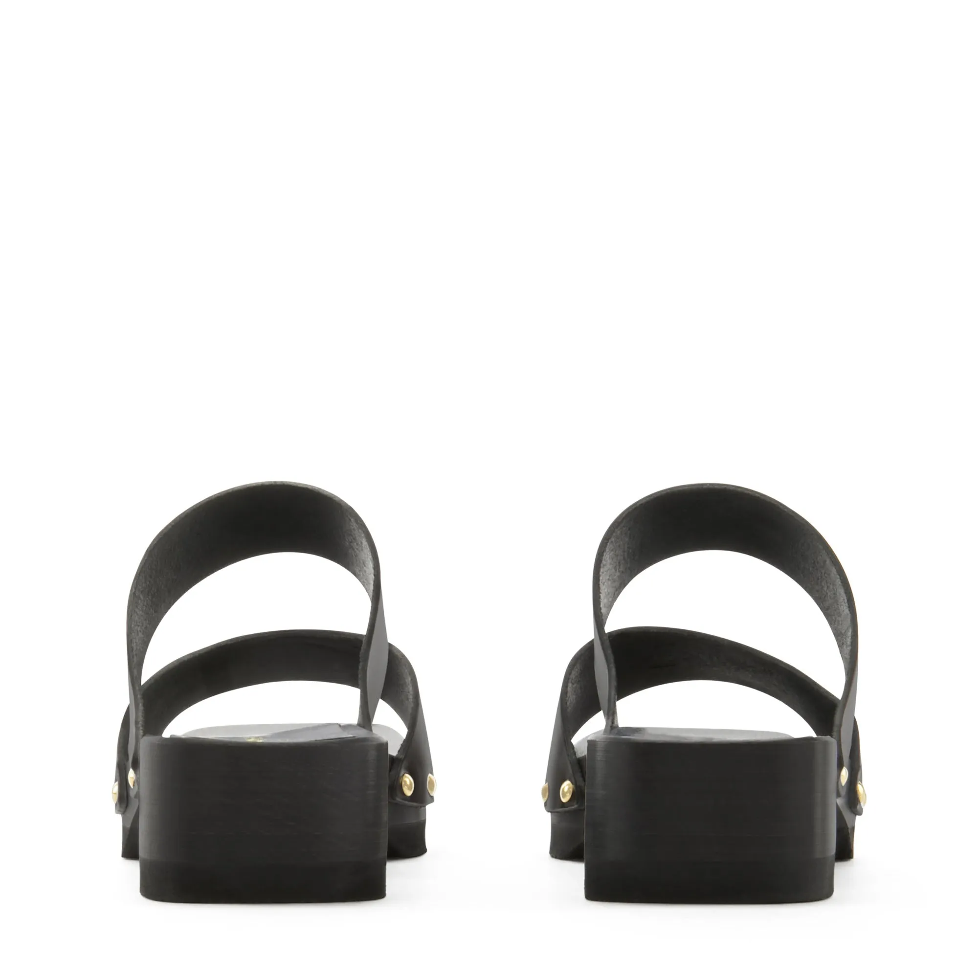 Vendôme Carmen black calfskin leather clogs