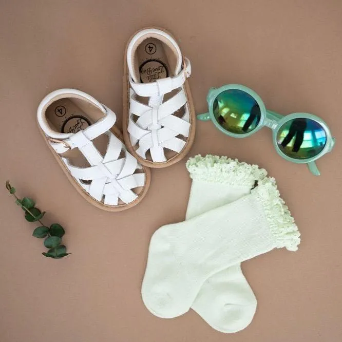 White Closed Toe Sandal